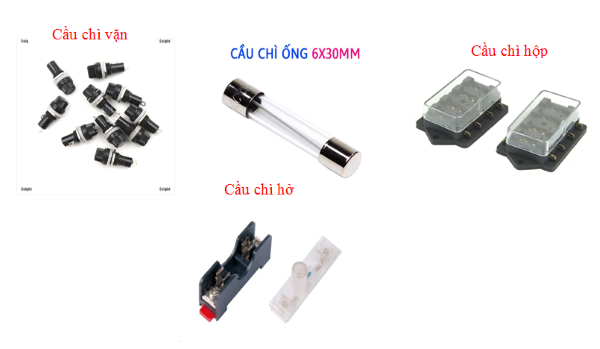 Các loại cầu chì phân theo đặc điểm trực quan